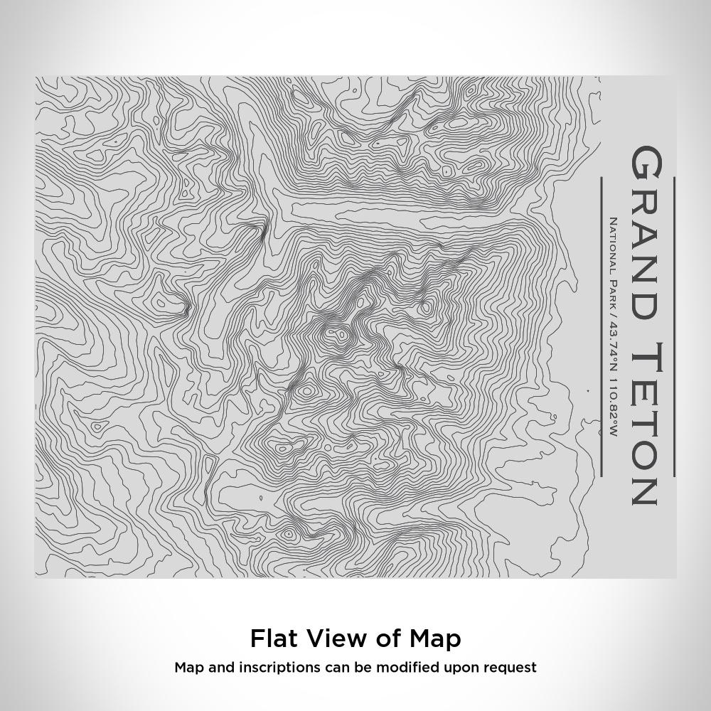 Grand Teton National Park - Wyoming Map Bottle with Bamboo Top