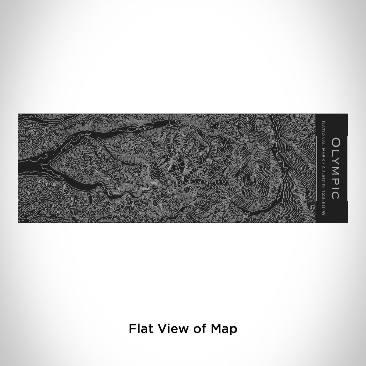 Olympic National Park Engraved Topographic Map Insulated Cup in Matte