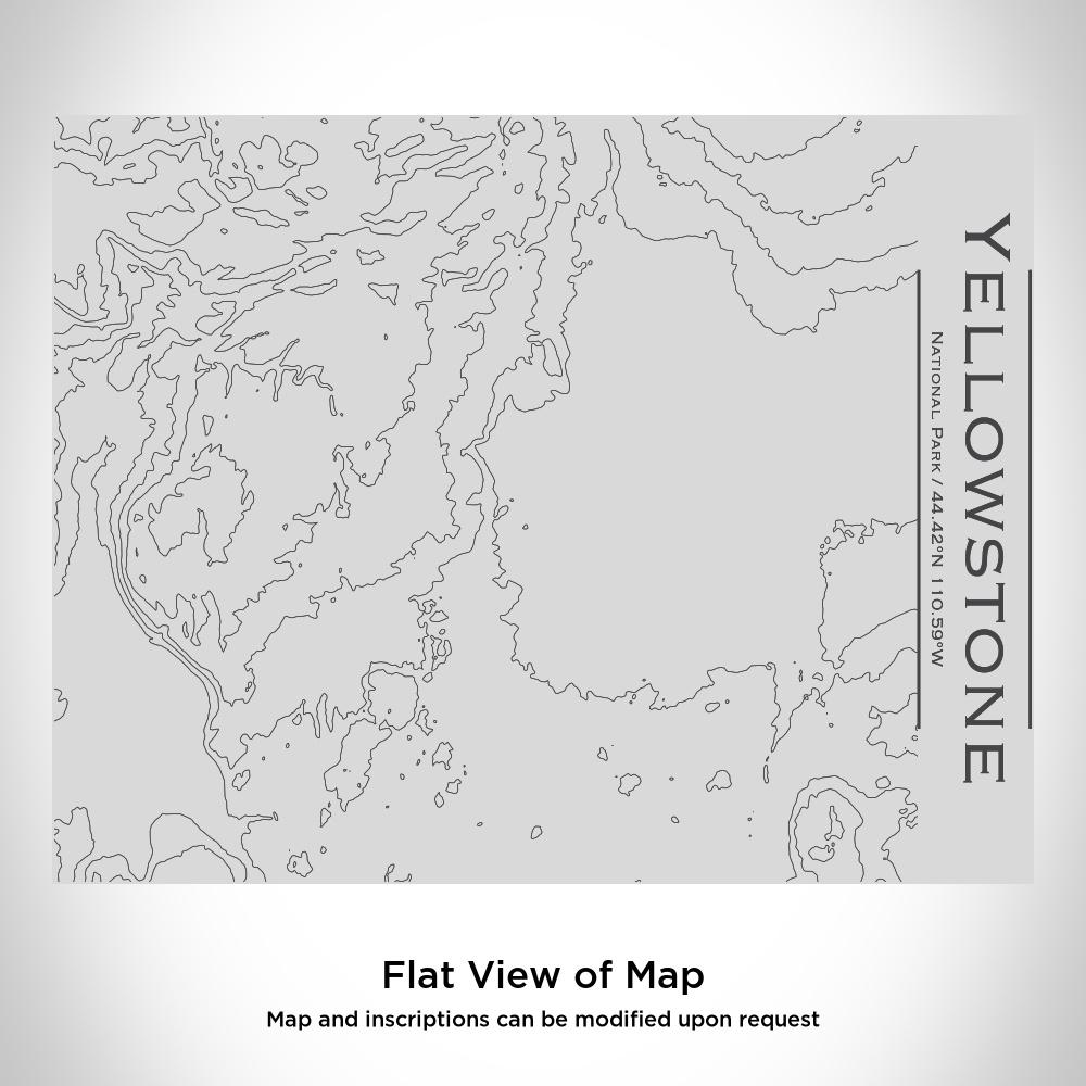 Yellowstone National Park - Wyoming Map Bottle with Bamboo Top